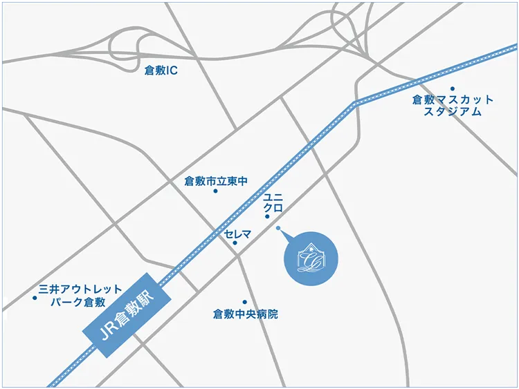 セレストへのアクセスマップ